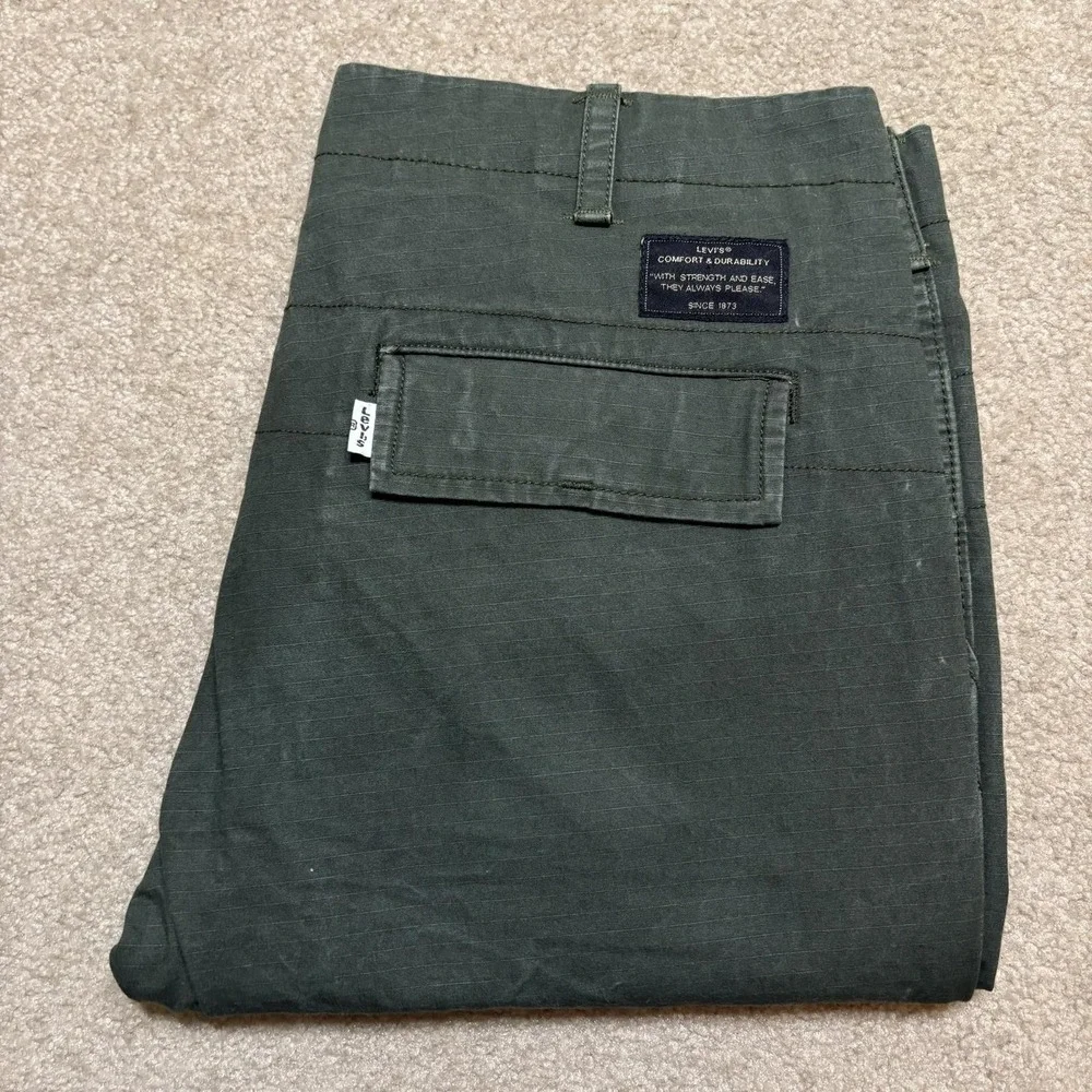 Levis Skateboarding Cordura Fatigue Pants Mens 33x30 Green Military OG 107 Style